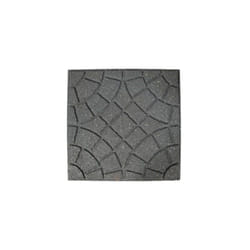 Ribimex - Dalle de terrasse, balcon, extérieurs grise 45x45 cm en caoutchouc