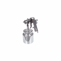 Pistolet peinture par succion godet inférieur pour compresseur , Buse 1,8mm, 3,5 bar max, Godet 1 L, 170L/MIN, Filetage 1/4 T ...
