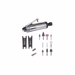 Meuleuse droite pneumatique avec accessoires en mallette pour compresseur , Cette meuleuse droite conviendra parfaitement à v ...
