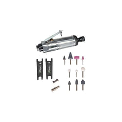 Ribimex - Meuleuse droite pneumatique avec accessoires en mallette pour compresseur