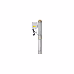 Pompe immergée grande profondeur puits 550W, 67 mètres , Pompe grande profondeur 10 turbines. Corps de pompe inox Ø 100mm spé ...