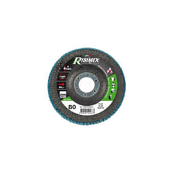 Ribimex - Disque à lamelles 115MM plat grain abrasif 120 Zirconium
