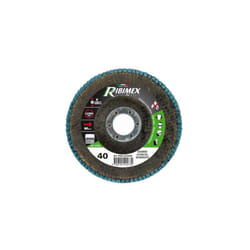Ribimex - Disque à lamelles 125MM bombé grain abrasif 40 Zirconium