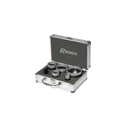 Ribimex - Lot 5 scies cloches diamant en malette pour meuleuse PRSCDX6ME-V