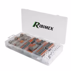 50 dominos et bornes automatiques à levier - Coffret - RIBIMEX - PRGOU050DOM