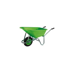 Ribimex - Brouette 100 litres bac plastique verte PRGC100P