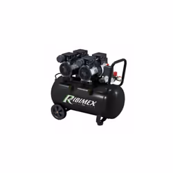 Compresseur d'air 2 x 1cv cuve 50 litres silencieux,PRCOMP2/50SILR,RIBIMEX Pour les applications courantes ainsi que pour pei ...
