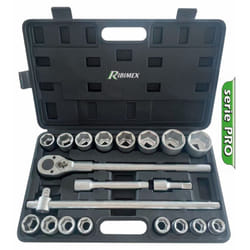 Coffret poids lourd 21 pièces à douilles 6 pans Ribimex PRKOUT21PL