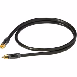 Real Cable E-SUB/2M00, RCA, Mâle, RCA, Mâle, 2 m, Noir