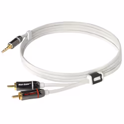 Real Cable iPLUG-J35M2M, 3,5mm, Mâle, 2 x RCA, Mâle, 1,5 m, Blanc