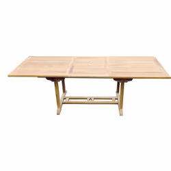 Table Kajang 10 : table de jardin rectangle extensible en teck brut 10 personnes KAJANG, Concept Usine