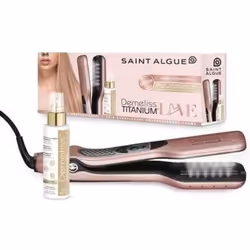 Le lisseur vapeur SAINT ALGUE Demeliss TITANIUM Love Edition est équipé de plaques flottantes revêtues de titane, d'un peigne ...