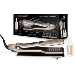 SAINT ALGUE 3992 - Coffret Demeliss Titanium : Lisseur Vapeur + soin de brillance Elixir Ritual 50ml - 150?C a 230?C - Arret aut