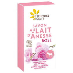 Fleurance Nature Savon Lait d'Ânesse Rose Bio 100 g
