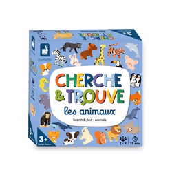 Jeu de Société - JANOD - Mon Premier Cherche et Trouve Les Animaux - Dès 3 Ans - 1 à 4 Joueurs - 15 min de Jeu