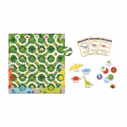JANOD Jeux de Société Enfant - Jeu Collaboratif et de Stratégie - Labyrintus Dinosaures