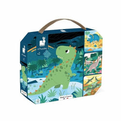 4 Puzzles Dinosaures Évolutifs Version made in France de 6 à 16 pièces