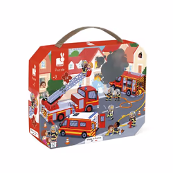 Puzzle enfant 24 pièces Janod Pompiers
