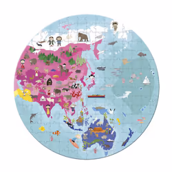 JANOD WORLD BOTH SIDE ROUNDED PUZZLE - 208 PCS
