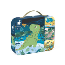 JANOD Puzzles évolutifs Dinosaures - 4 puzzles
