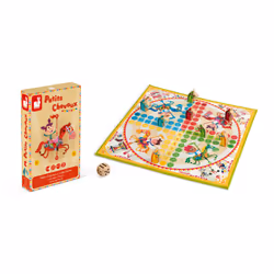 Juratoys Jeu De Petits Chevaux Carrousel (Bois Et Carton)