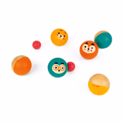 Juratoys Ma Petite Pétanque Happy Garden (Bois), Kits de jeux de sports pour enfants, 3 an(s)