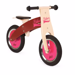 Juratoys Draisienne Bois Bikloon Rose / Bordeaux