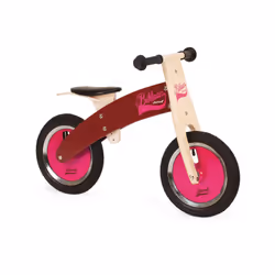 Juratoys Draisienne Bois Bikloon Rose / Bordeaux