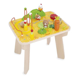 Table déveil - Janod - Ferme - 7 activités - Bois - 12 mois et plus