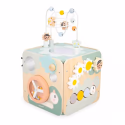 JANOD Maxi Cube Multi-activités Sweet Cocoon, 1,5 an(s), Bois, Multicolore, Naturel