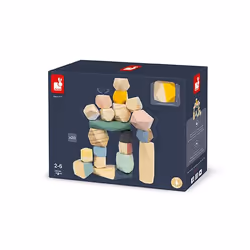 Juratoys Stones To Stack, Elements de jeu de construction, 2 an(s), Bois, 20 pièce(s)