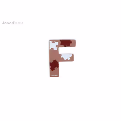 JANOD Lettre Bois Abcdéco - F, CE, 280 mm, 210 mm, 185 mm