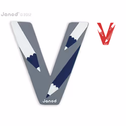 JANOD Lettre Bois Abcdéco - V