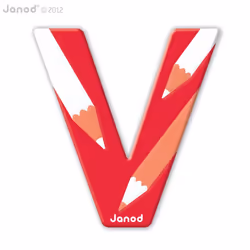 JANOD Lettre Bois Abcdéco - V