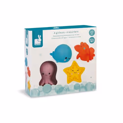 JANOD J04703 jeu, jouet et adhésif de bain Animal de bain Bleu, Rose, Rouge, Jaune - Vue supplémentaire 11