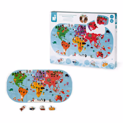 JANOD Bath Explorers Map Puzzle de bain Multicolore - Vue supplémentaire 10