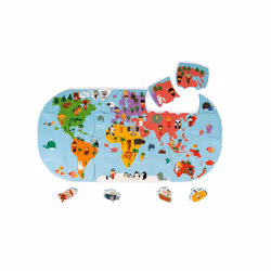JANOD Bath Explorers Map Puzzle de bain Multicolore - Vue supplémentaire 11