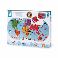 JANOD Bath Explorers Map Puzzle de bain Multicolore - Vue supplémentaire 8
