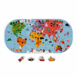 JANOD Bath Explorers Map Puzzle de bain Multicolore - Vue supplémentaire 9