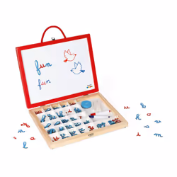 JANOD Essentiel - 4-in-1 Wooden Cursive Letters Kit, Bois
