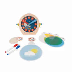 Juratoys Essentiel - Apprendre L'Heure (Bois), 5 an(s), Bois, Carton, Plastique, Multicolore
