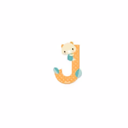JANOD Letter J, 3 an(s), Bois, Multicolore