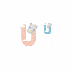 JANOD Letter U, 3 an(s), Bois, Multicolore