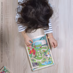 JANOD Wooden Magnetic Beehive Maze jouet à moteur