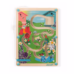 JANOD Wooden Magnetic Beehive Maze jouet à moteur