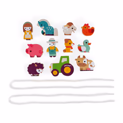 JANOD Stringable Farm-Themed Beads (wood) 1 pièce(s)