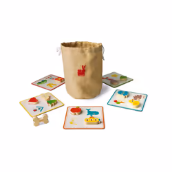 Juratoys Jeu De Reconnaissance Tactile Memory Touch' (Bois), 3 an(s), Bois, Toile, Multicolore