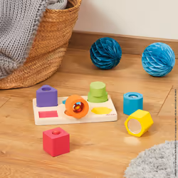 JANOD I Wood Shapes & Sounds 6-Block Puzzle (wood)