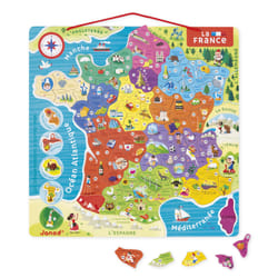 Juratoys Puzzle France Magnétique 93 Pcs (Bois) - Nouvelles Régions 2016