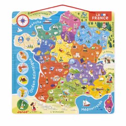 Juratoys Puzzle France Magnétique 93 Pcs (Bois) - Nouvelles Régions 2016